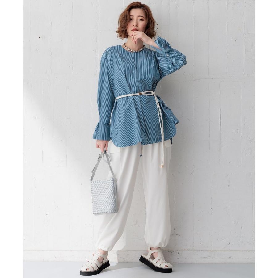 CANCLINI スキッパーベルト付き ブラウス