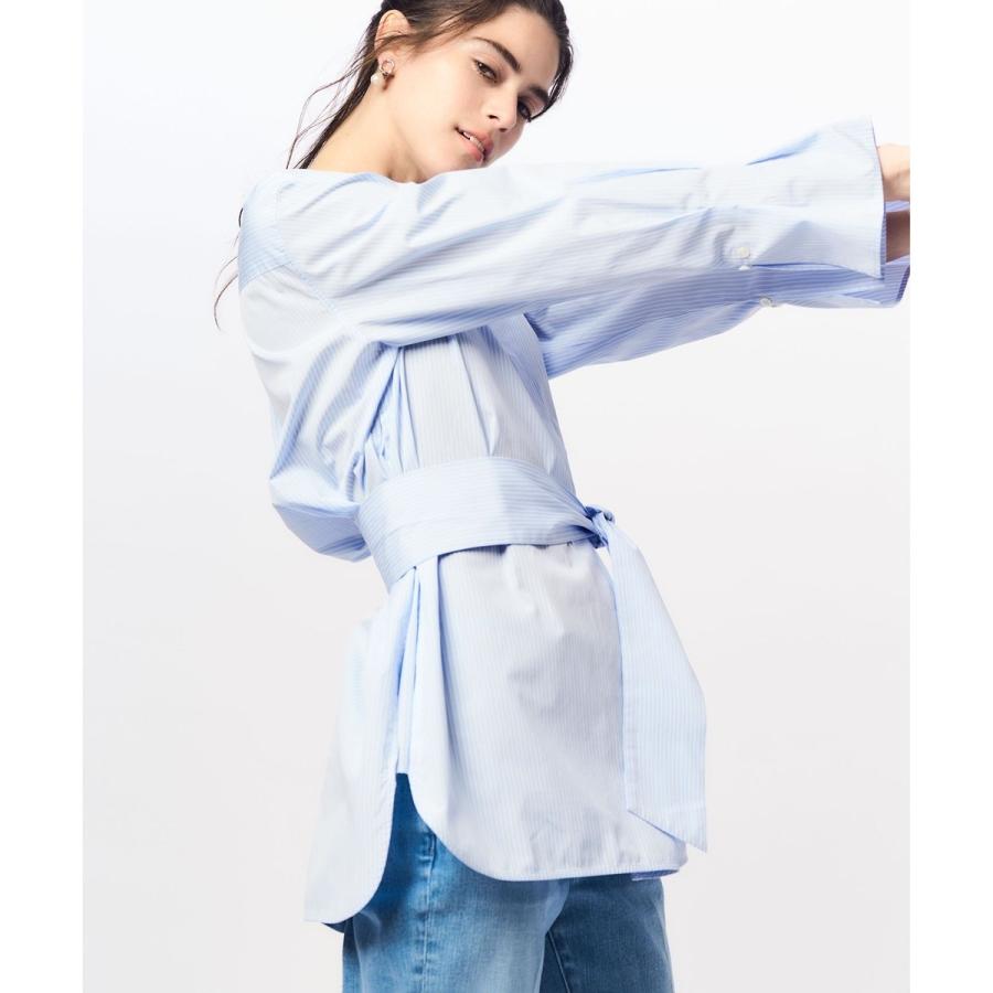 CANCLINI スキッパーベルト付き ブラウス