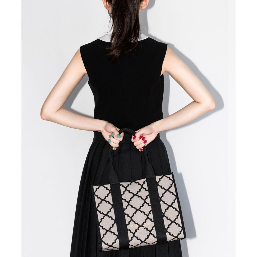 【大人百花掲載】【A4サイズ対応】CHECKER CLOVER KNITBAG ニットバッグの画像