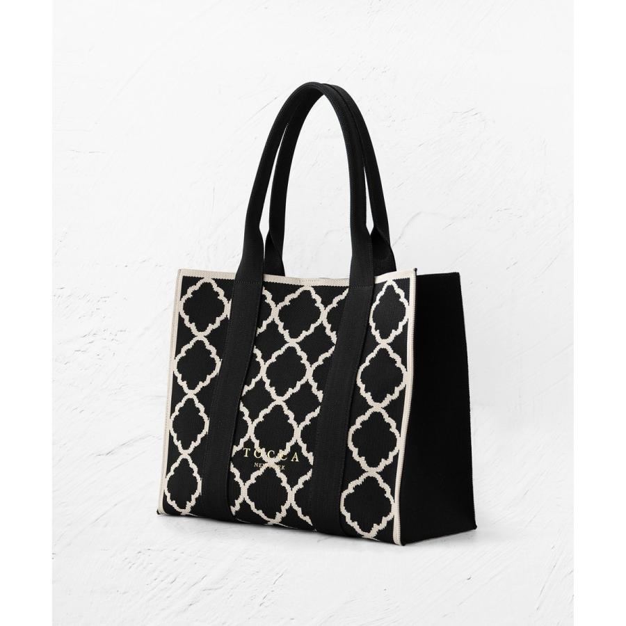 【大人百花掲載】【A4サイズ対応】CHECKER CLOVER KNITBAG ニットバッグの画像