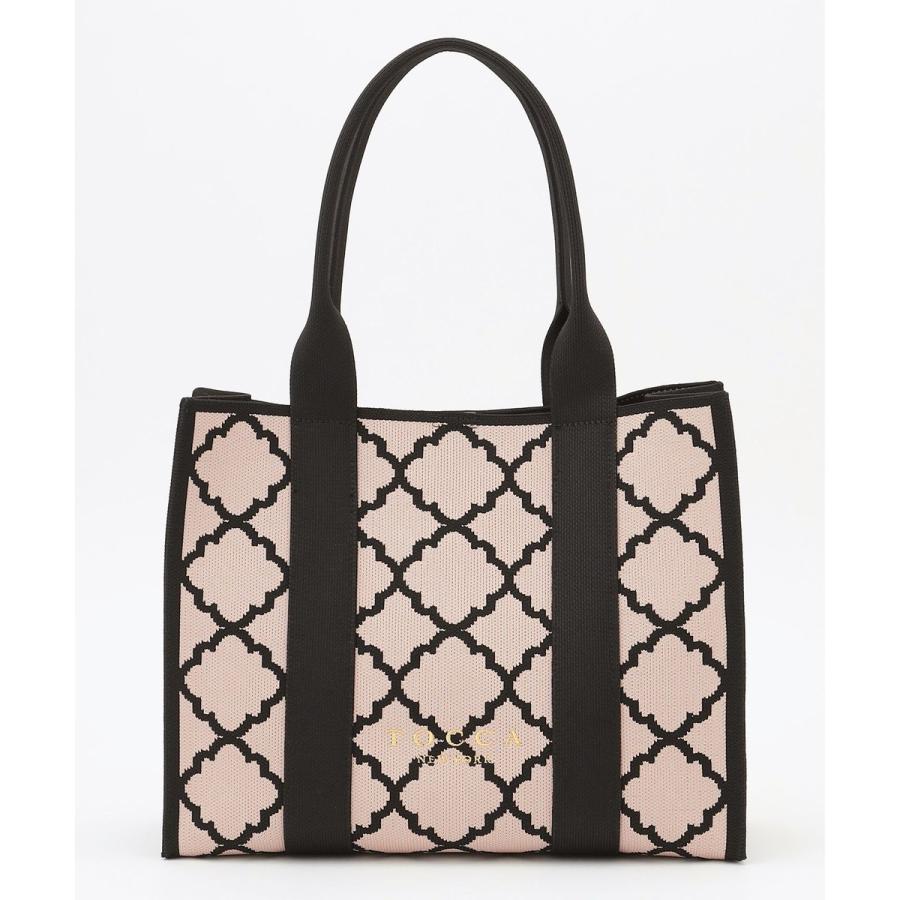 【大人百花掲載】【A4サイズ対応】CHECKER CLOVER KNITBAG ニットバッグの画像
