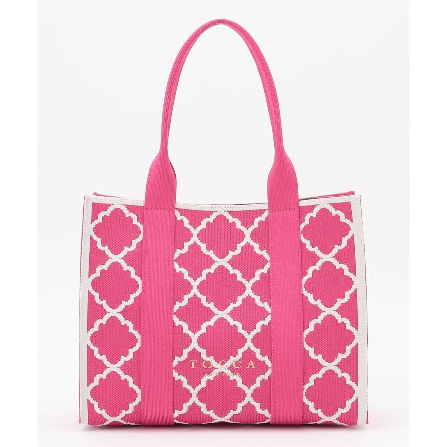 【大人百花掲載】【A4サイズ対応】CHECKER CLOVER KNITBAG ニットバッグの画像