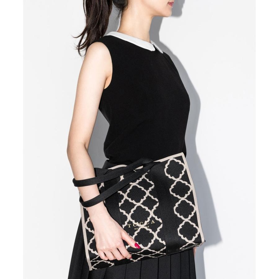 【大人百花掲載】【A4サイズ対応】CHECKER CLOVER KNITBAG ニットバッグの画像
