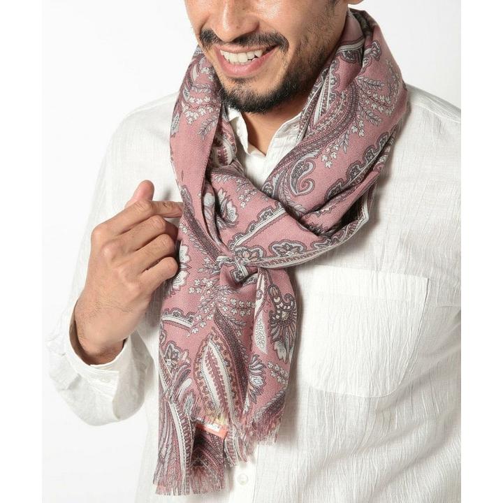 ペイズリー柄ストール made in italy ペイズリー柄ストール made in