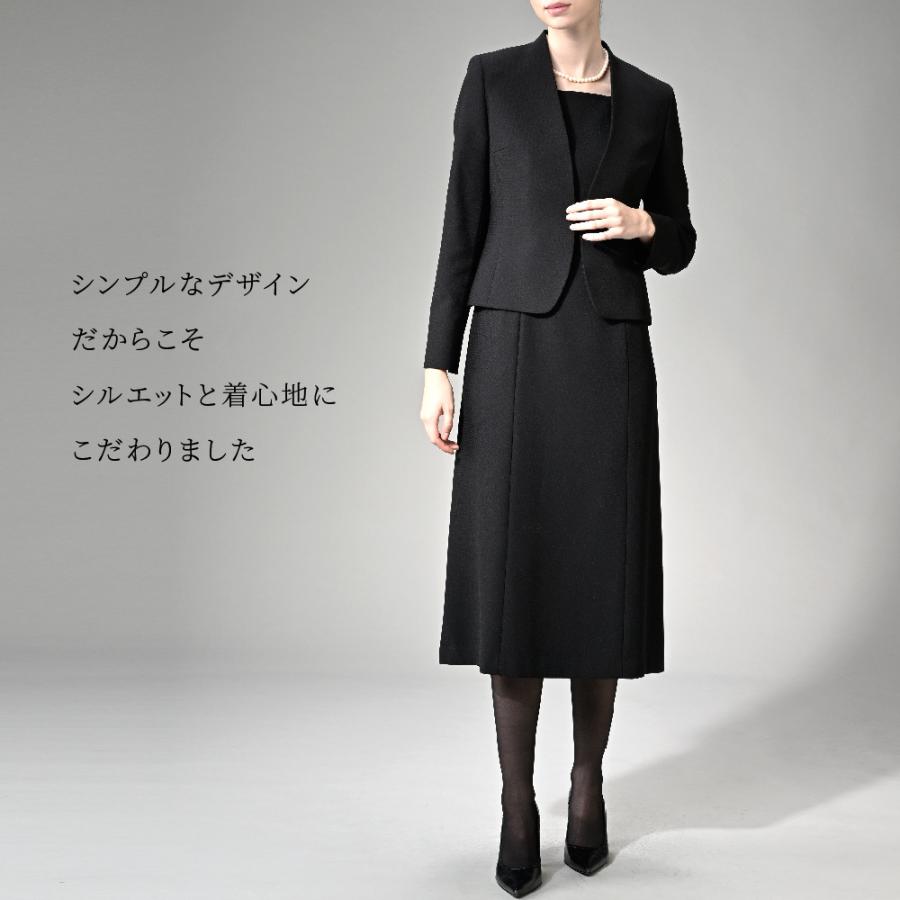 喪服 礼服 ブラックフォーマル レディース 大きいサイズ ロング丈 丈長 夏物 夏用 洗える 日本製