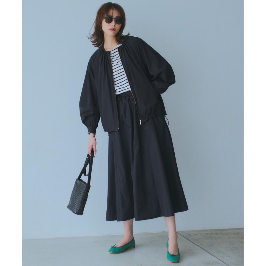 23区【洗える/撥水加工】ナイロン2WAYストレッチ ブルゾン　黒 セール】 【洗える/撥水加工】ナイロン2WAYストレッチ ブルゾン