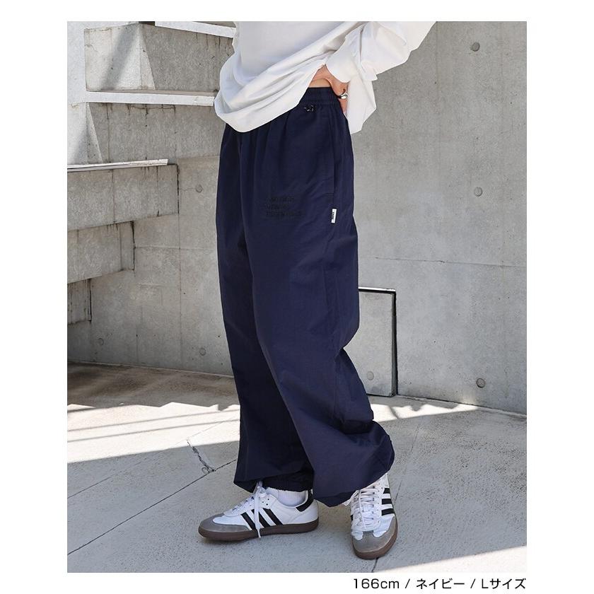 ANME エンブロイダリー ロゴ UV 接触冷感 ナイロンパンツ アンメ