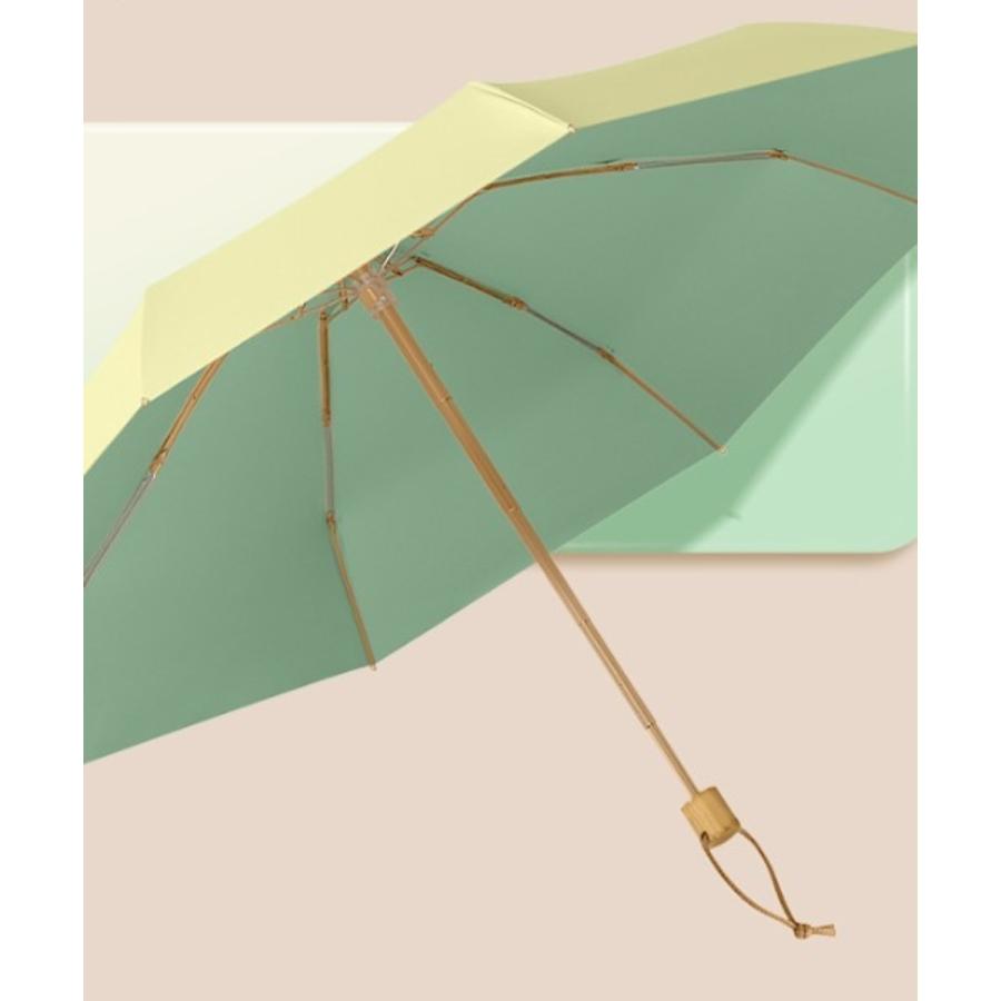 【晴雨兼用】UVカット ミニ 木製持ち手 マカロンカラー折り畳み傘｜0101marui｜02