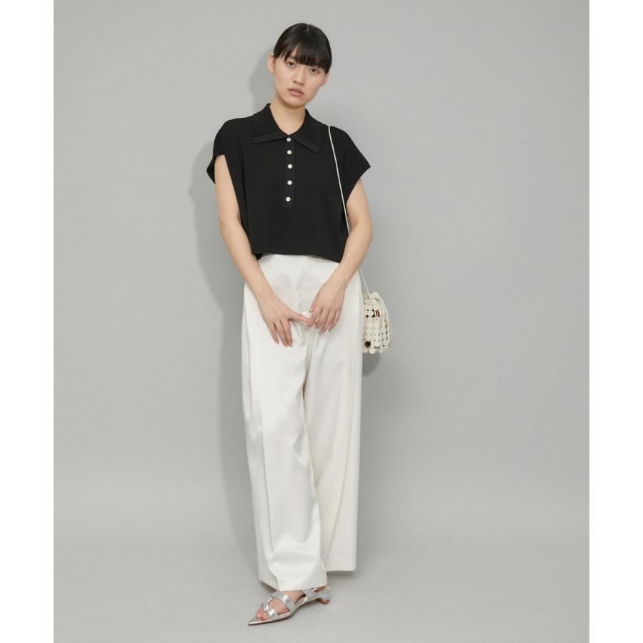 ADAM ET ROPE' 【WEB限定・サステナブル・追加】ニットポロTEE