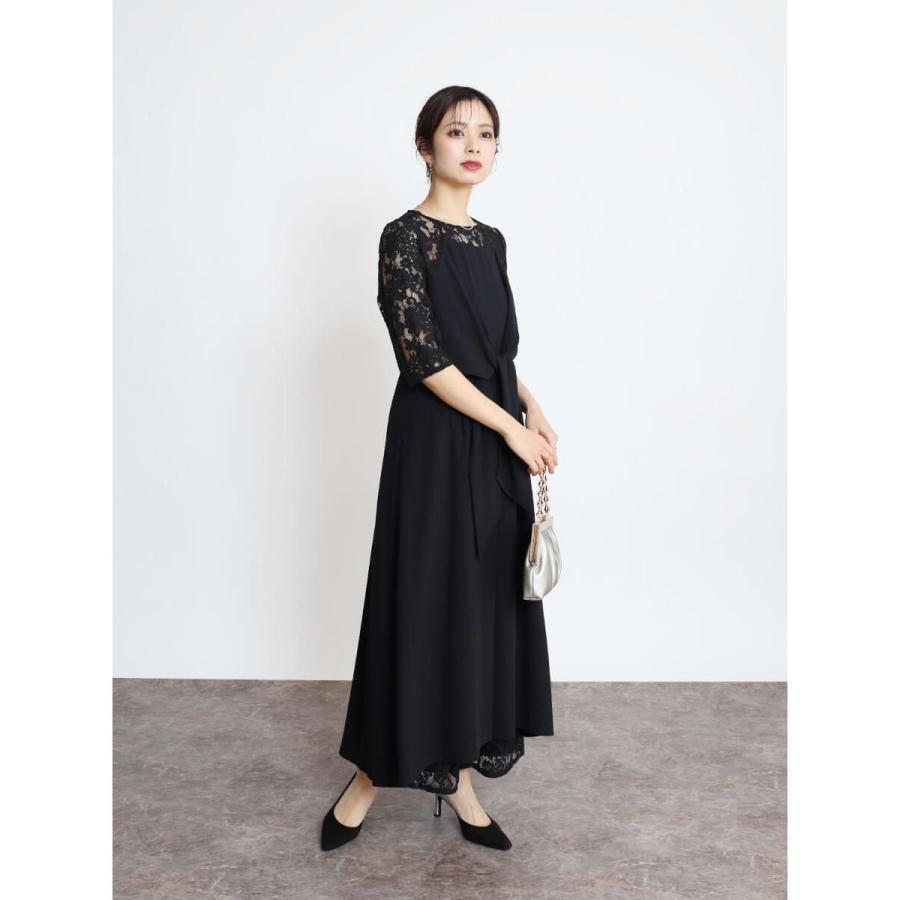 Rire fete ノットデザインレースパンツスーツ(Dark Navy) : マルイ