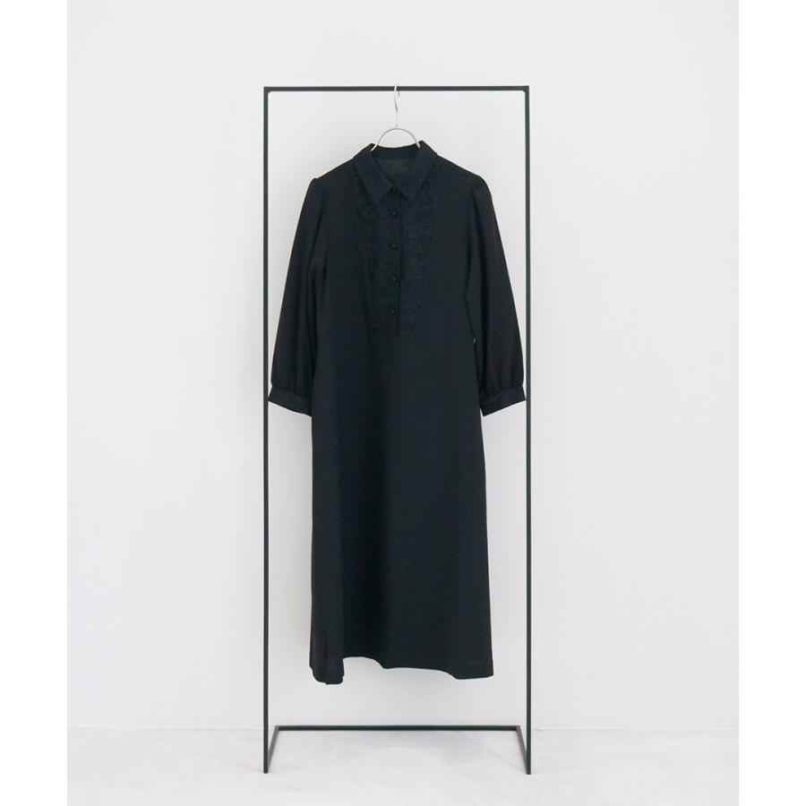 【洗濯機で洗える】喪服　WEB限定/胸元レース切り替えデザインブラックフォーマルワンピース_20