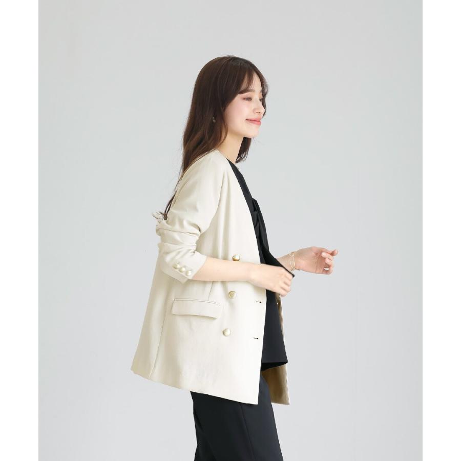 ホワイト 編み込みデザイン ジャケット F Vintage Silk Hemp Coverall Jacket - A.PRESSE (アプレッセ) - outer