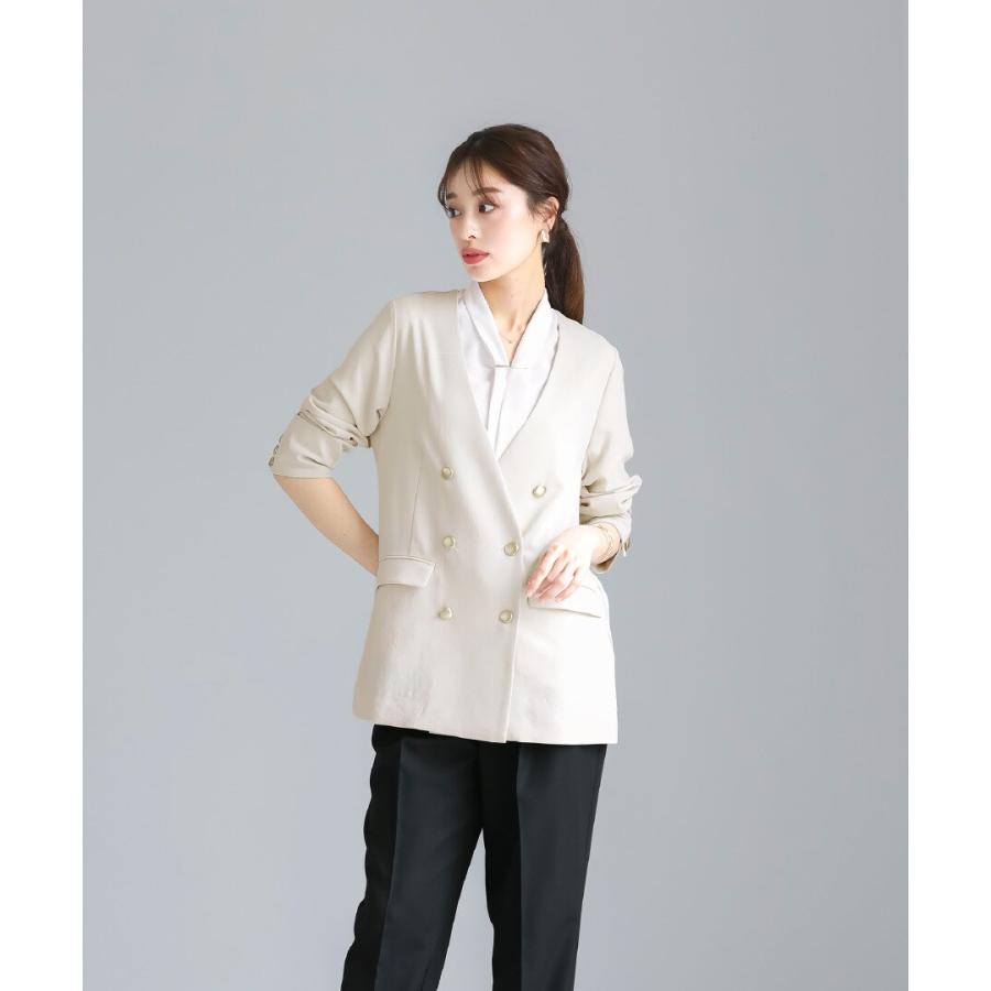 ホワイト 編み込みデザイン ジャケット F Look Book | anana online store