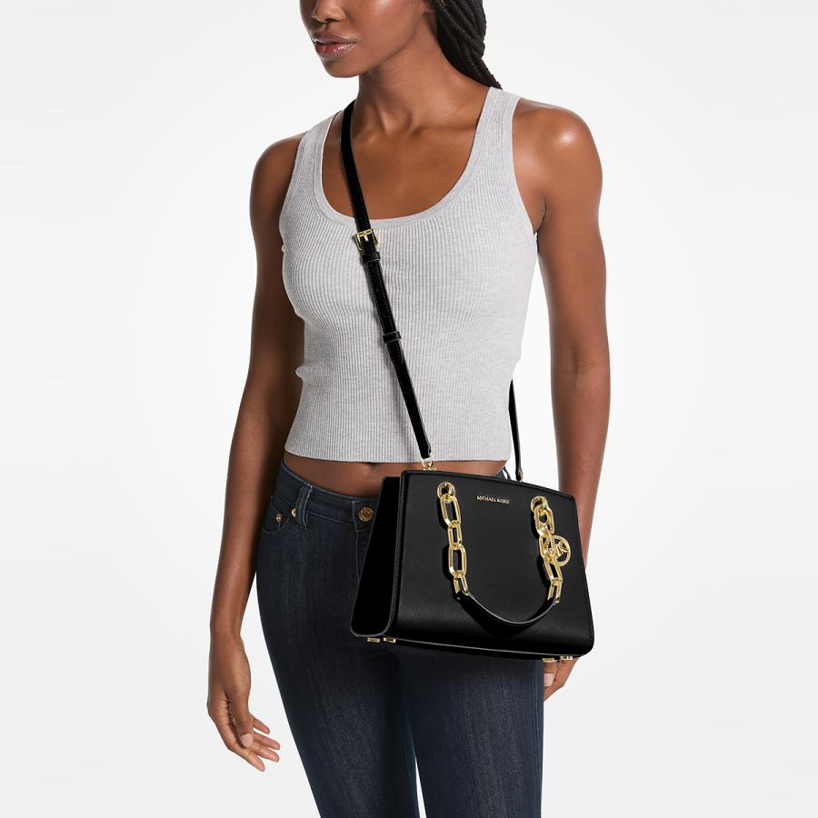 【美品】マイケル コースMICHAEL KORS CYNTHIAバッグ MICHAEL KORS（マイケルコース） CYNTHIA レザー サッチェル スモール