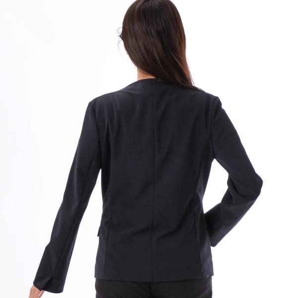 SUIT SELECT 【オールシーズン/お受験にも】洗えるノーカラー