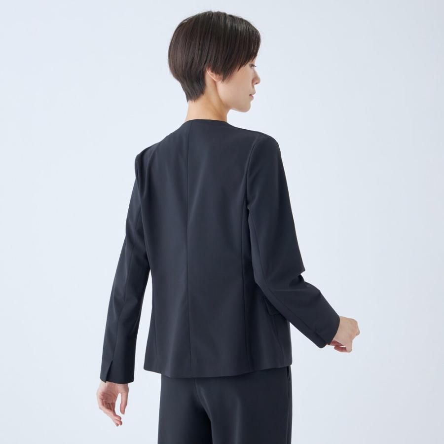 SUIT SELECT 【オールシーズン/お受験にも】洗えるノーカラー