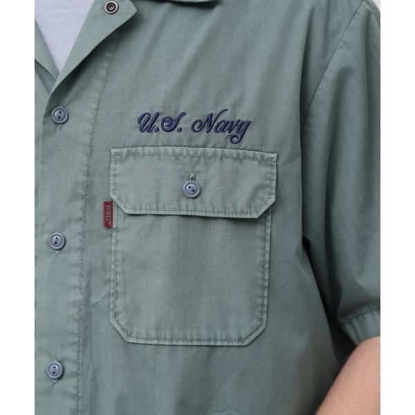 SHORTSLEEVE FADED WORK SHIRT BLUE ANGELS｜0101marui｜12