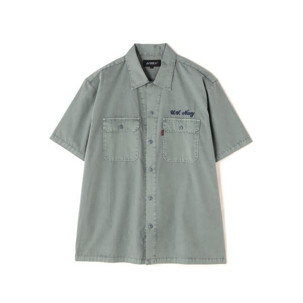 SHORTSLEEVE FADED WORK SHIRT BLUE ANGELS｜0101marui｜16