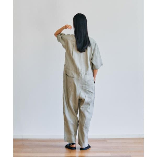 かぐれ リネンハーフスリーブオールインワン : マルイ(丸井