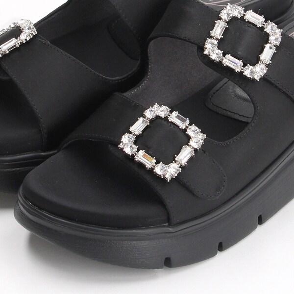 ビジューモチーフ ブラック ミュール 375 ビジューモチーフ ブラック