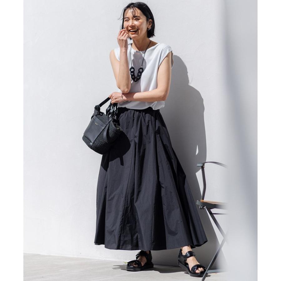 23区 【洗える】ナイロンコットンタフタ フレアスカート