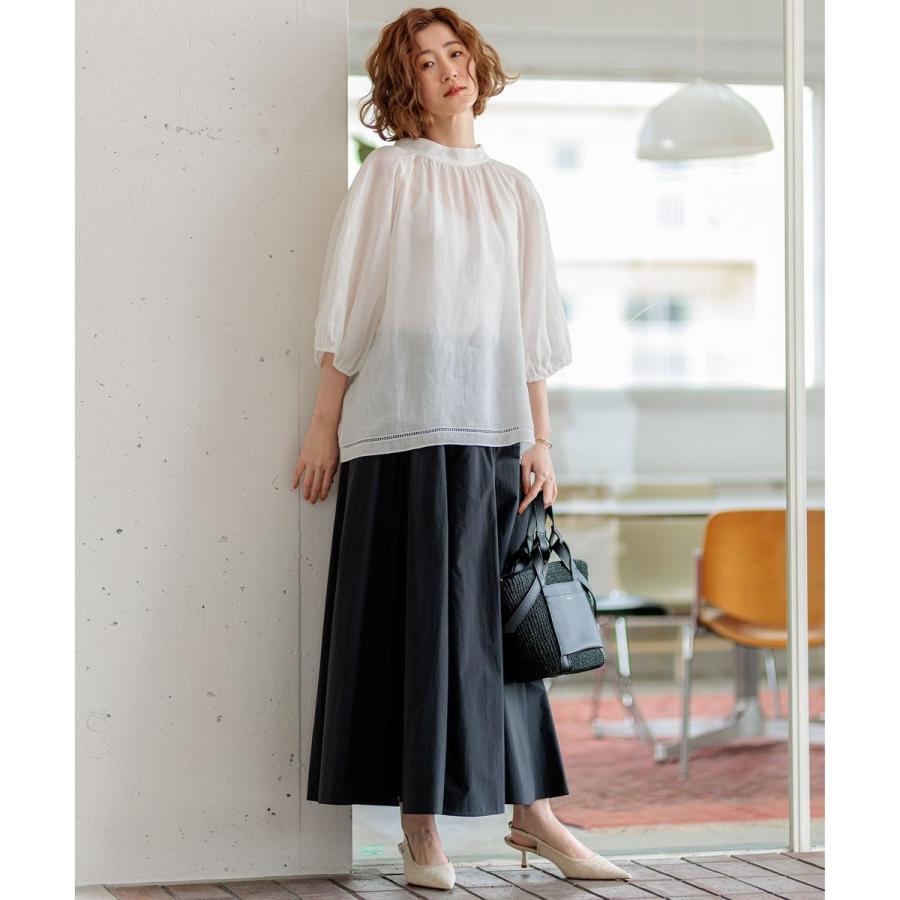 23区 【洗える】ナイロンコットンタフタ フレアスカート