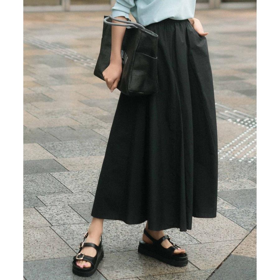 23区 【洗える】ナイロンコットンタフタ フレアスカート