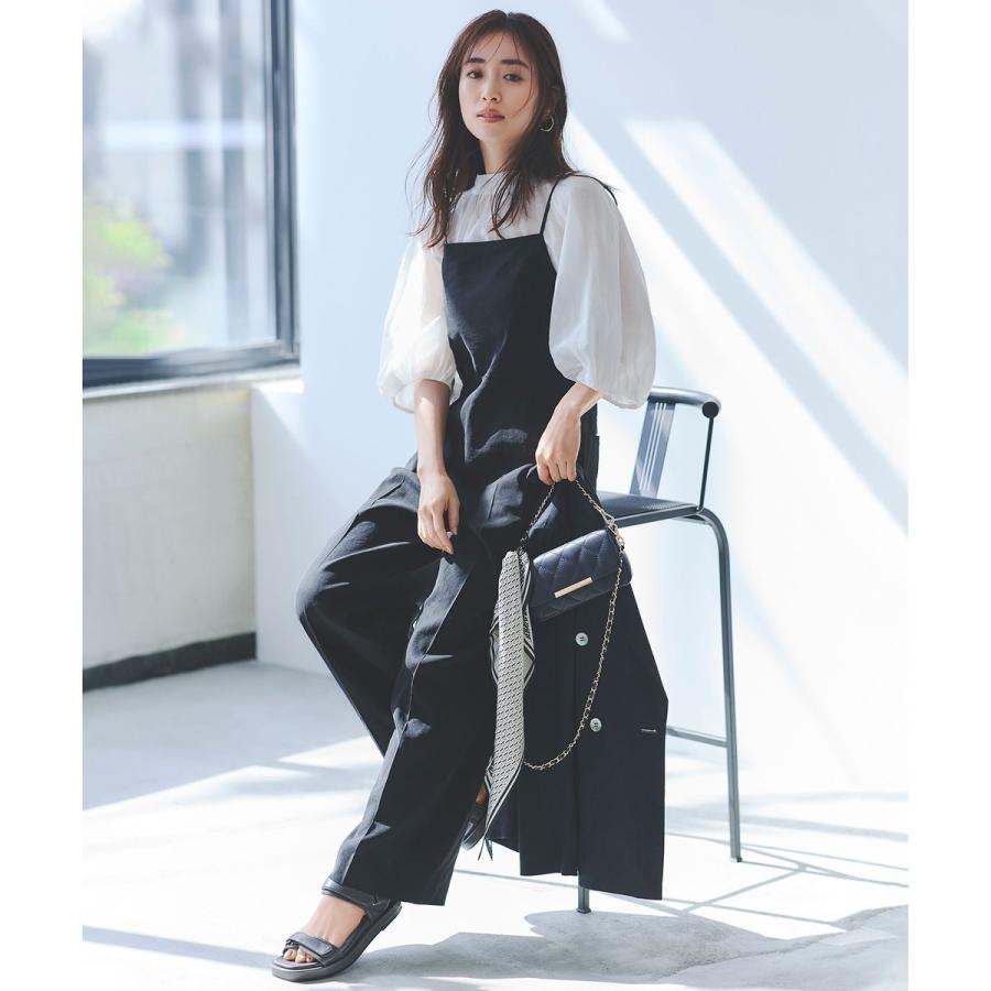 23区【CLASSY.6月号掲載/洗える】リネンレーヨンストレッチ サロペット CLASSY.6月号掲載/洗える】リネンレーヨンストレッチ サロペット