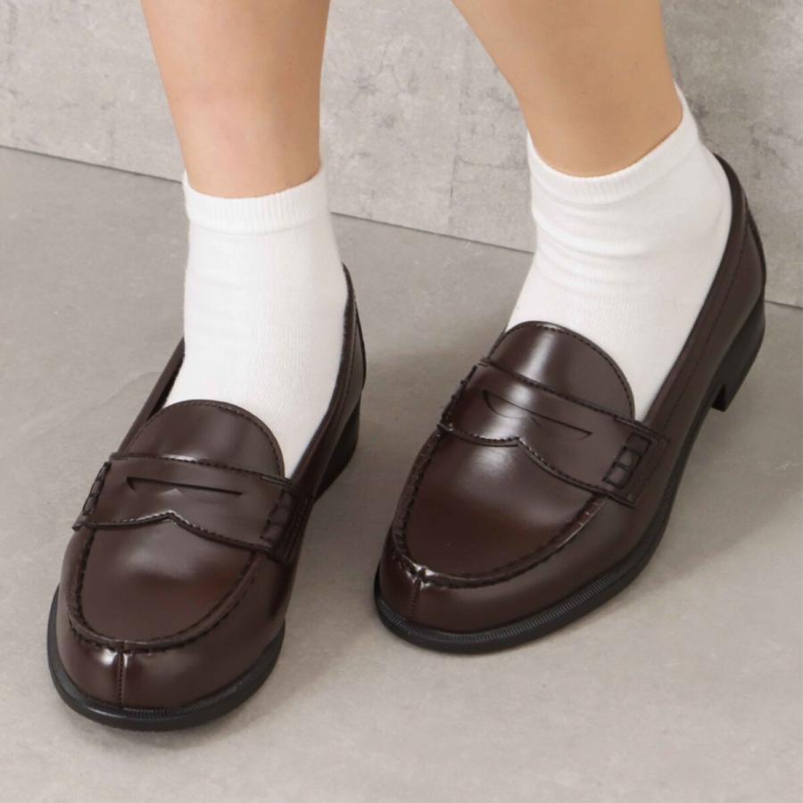 学生靴＜洗えるローファー＞（スタンダードタイプ）人工皮革 幅広 3E 