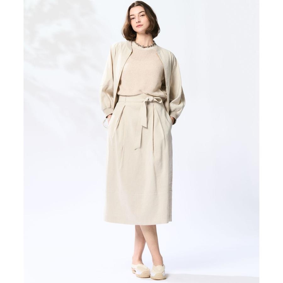 23区　【CLASSY.掲載/洗える】リネンレーヨンストレッチ ブルゾン 洗える】リネンレーヨンストレッチ ブルゾン / 23区