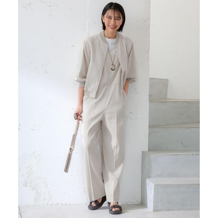 23区　CLASSY掲載　洗えるリネンレーヨンストレッチ ブルゾン 洗える】リネンレーヨンストレッチ ブルゾン / 23区