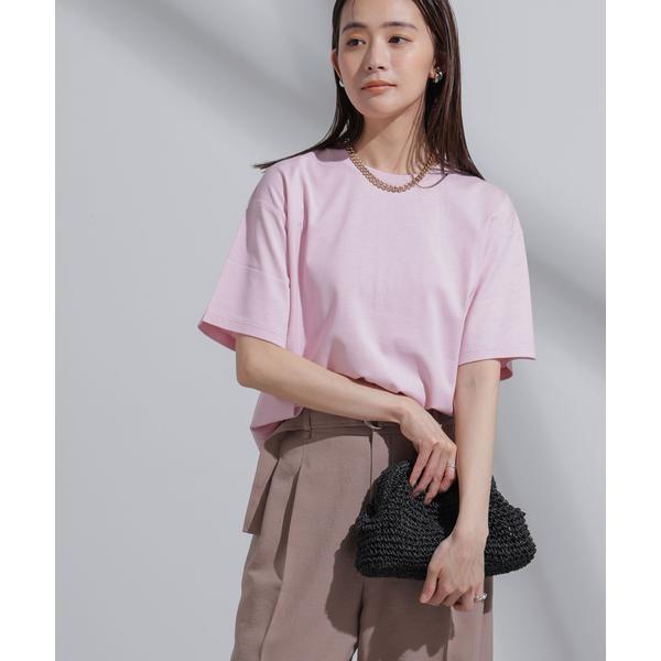 Anti Soaked(R)  汗染み防止 ボーダーミドルシルエットTシャツ