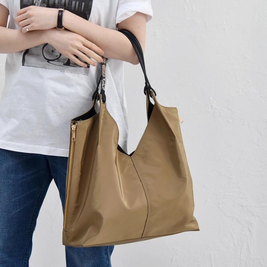 quaranciel Vカット サイドファスナー トートバッグ（A4対応