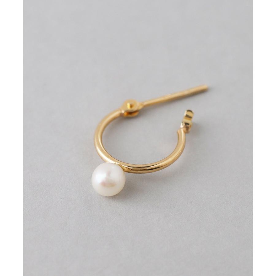 パイプフープパールピアス[S]の画像