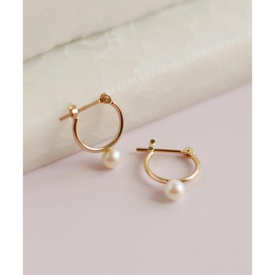 パイプフープパールピアス[S]の画像