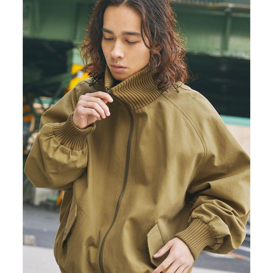 MSG＞オーバーサイズリブハイネックレザー/ダック ブルゾン : マルイ