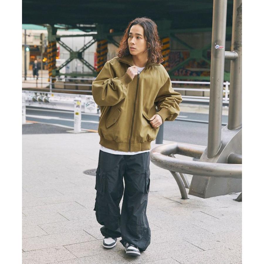 MSG＞オーバーサイズリブハイネックレザー/ダック ブルゾン : マルイ