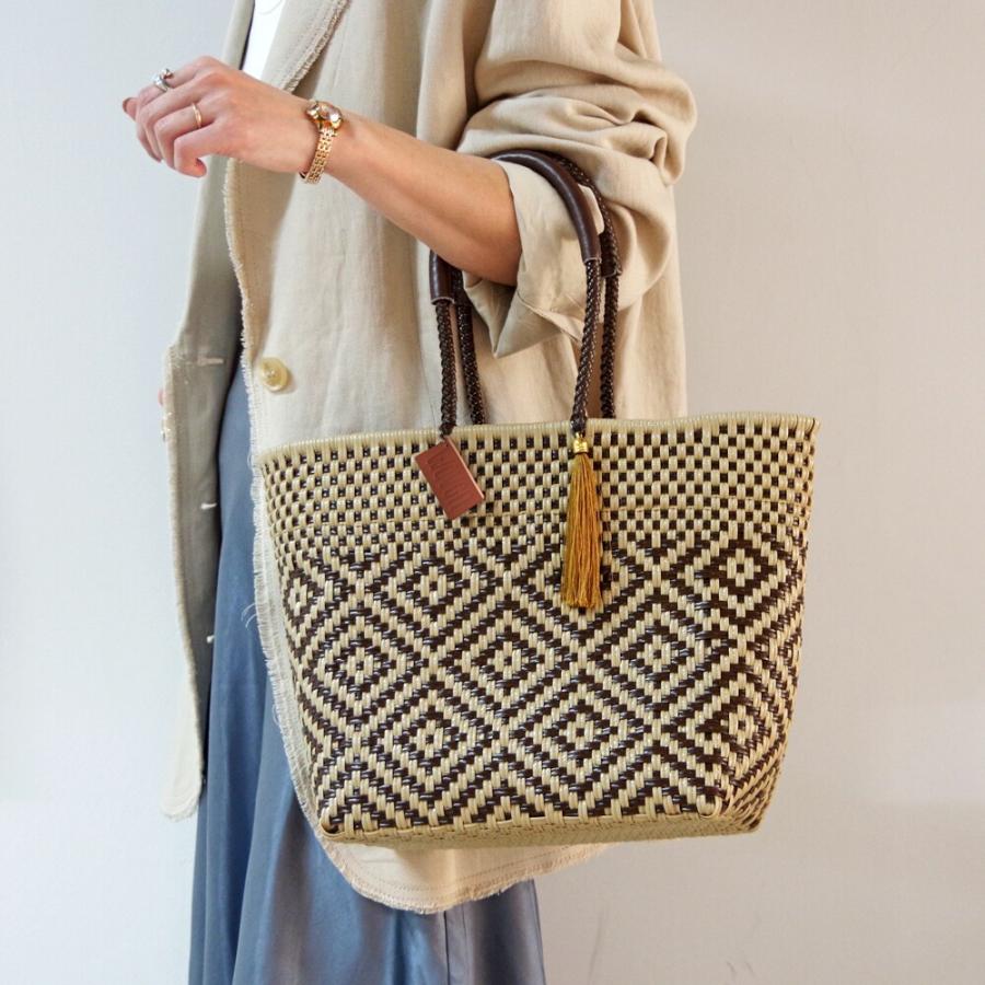 【新品未使用】WOVEN ウーヴン メルカドバッグ　2WAY かごバッグ カゴバッグ WOVEN (ウーヴン) / メキシコ製 メルカドバッグ