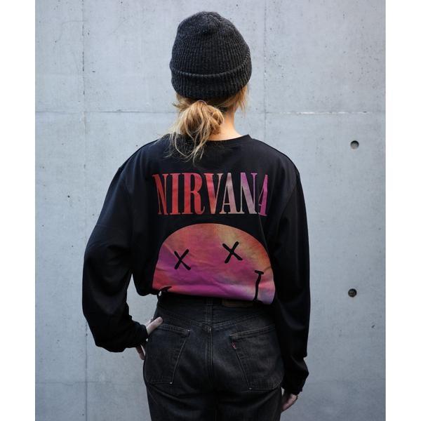 NIRVANA／ニルヴァーナ　GRADIENT HAPPY FACE L／S TEE　ロンT｜0101marui｜04