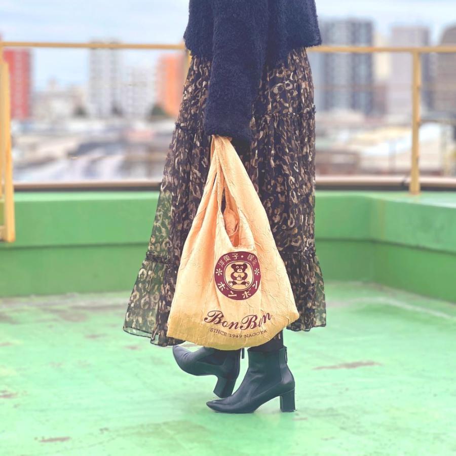 mintmint 　エコバッグ　ぼんぼんショコラ柄　ライトブラウン&ピンク 喫茶ボンボン レジ袋風エコバッグ : マルイ(丸井)Yahoo!店 - 通販