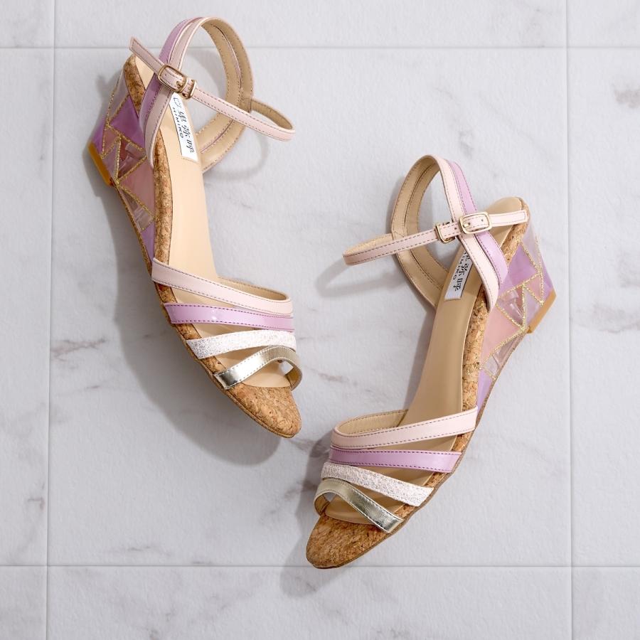 卑弥呼23.5センチサンダルステンドグラスクリアヒールサンダル