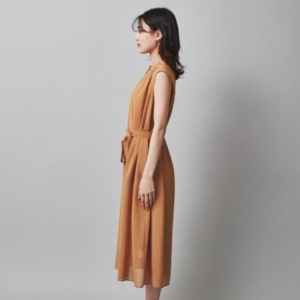 UNTITLED 【ジレにもなるワンピース】バンドカラーデザイン