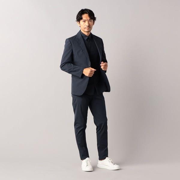 【美品】コムサメン　シアサッカー　セットアップ　スリーピース COMME CA MEN（コムサメン） 【セットアップ対応可】シアサッカー
