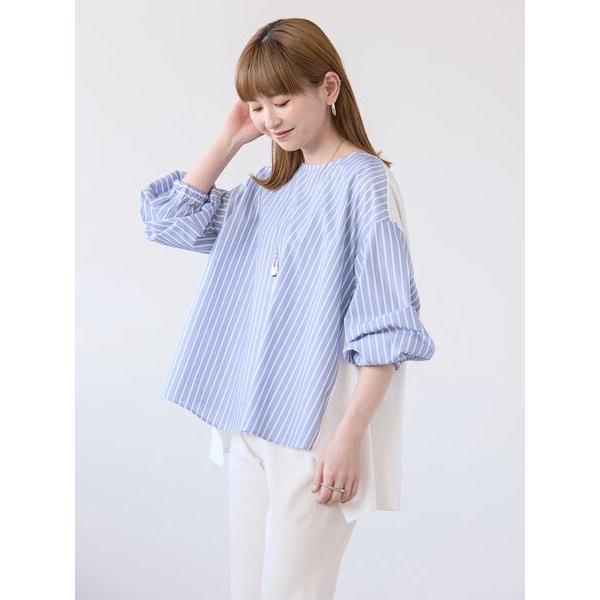 希少✨サカイ　アシンメトリー異素材コンビプルオーバー 変形　ドッキング　白×黒 希少✨サカイ アシンメトリー異素材コンビプルオーバー 変形