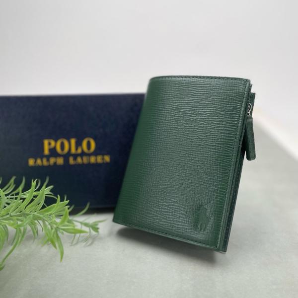 Polo Ralph Lauren ダークグリーン 三つ折り財布 Polo Ralph Lauren ダークグリーン 三つ折り財布 ポロ・ラルフ