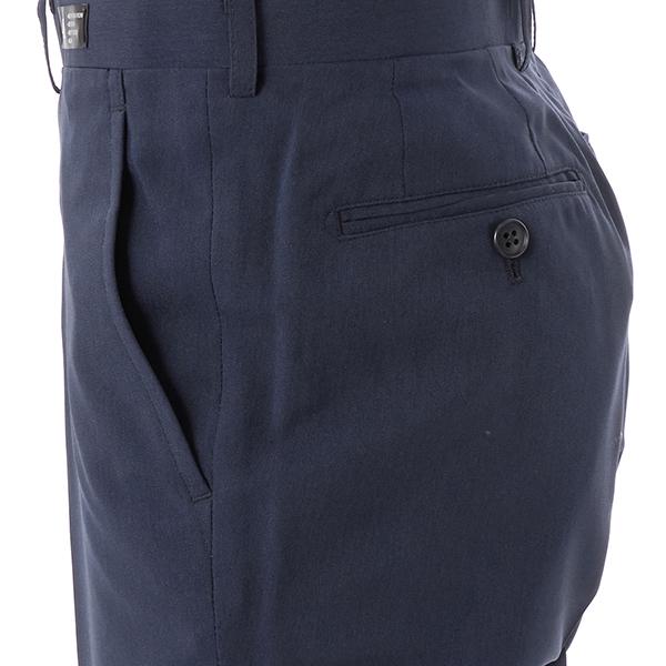 スーツセレクト（SUIT SELECT）/【洗えるテーパードパンツ】ノータック グレー ピンドット ノーアイロン ストレッチ SUIT SELECT 【洗えるテーパードパンツ】ノータック ネイビーピン