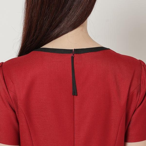 Rose Tiara（ローズティアラ） プリーツ＆配色切替ワンピース : マルイ