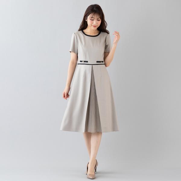 Rose Tiara（ローズティアラ） プリーツ＆配色切替ワンピース : マルイ