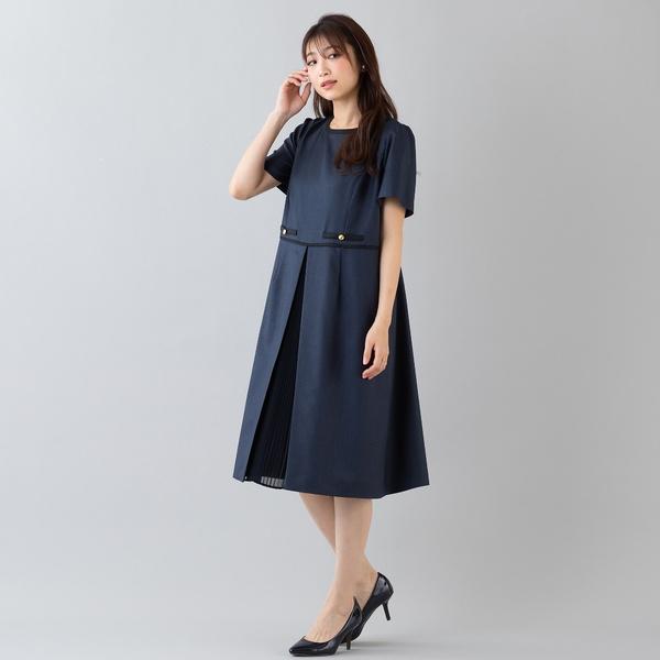 Rose Tiara（ローズティアラ） プリーツ＆配色切替ワンピース : マルイ