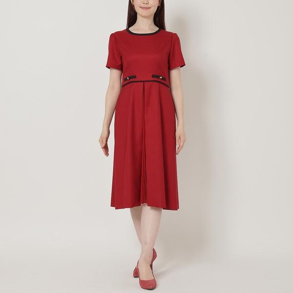 Rose Tiara（ローズティアラ） プリーツ＆配色切替ワンピース : マルイ